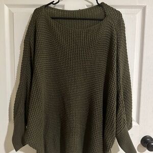 Sweater says one XL army green